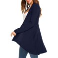 thumbnail image 2 of Cardigan à Manches Longues pour Femmes Automne Cardigan Ouvert avec Poches Cardigan Léger Décontracté, 2 of 4