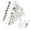 50 Pack White+Silver, variant on 50 Pack Pre Rolled Gold Plastic Silverware Set,Fancy Wrapped Plastic Cutlery Set with Napkin Include 50 Forks,50 Spoons,50 Knives and 50 Black Napkins for Party, Wedding,Christmas