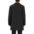 thumbnail image 3 of INSPIRE CHIC Men's Trench Coat Slim Fit Single Breasted Warm Long Overcoat Black M, 3 of 7