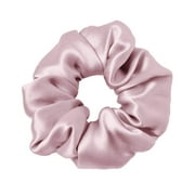 FANSILK Silk Hair Scrunchies for Women and Girls Hair,100% Pure Mulberry Silk Hair Ties,Gentle and No Hurt. Super Smooth- Never Snags or Pulls Your Hair ,1 pack, Rosy Pink