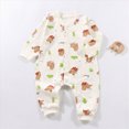 thumbnail image 2 of sdbrld Sleepers for Baby Boy Newborn Pajamas Long Sleeve Romper Jumpsuit Infant Clothes Boys 3-24Months Bodysuit Fall Winter Green Sizes 0-3 Months, 2 of 7