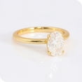 thumbnail image 3 of solitaire jewels 2.5CT Oval Moissanite Solitaire Engagement Ring For Women, 14K Yellow Gold, 3 of 6