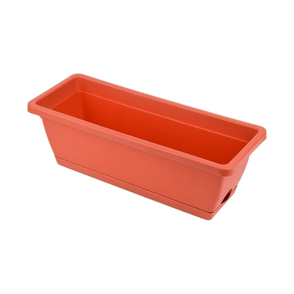 Pot de Plantation de Légumes en Plastique D pour Balcon, Jardinière de Jardin avec Trous de Drainage et Plateau, Pot de Fleurs Intérieur Extérieur, Boîte de Culture d'Herbes pour le Jardinage 16.9 X 6.7 X 5.9 Pouces Poids 0.54 Lb