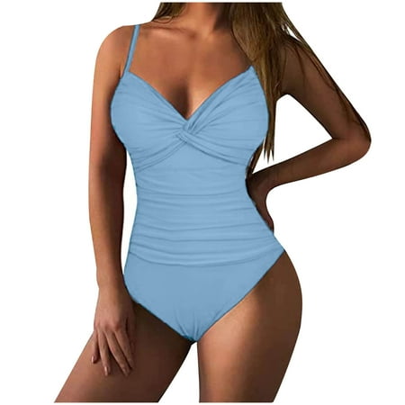 

Leutsin Bodysuit for Women Tummy Control Shapewear Seamless Women Sexy Solid With Chest Pad Without Underwire Bikini Deep V One-piece Swimsuit