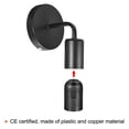 thumbnail image 5 of Uxcell E26/E27 Screw-in Light Socket Retro Pendant LED Bulb Lamp Holder Black 6 Pack, 5 of 5