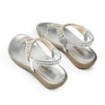 thumbnail image 4 of DREAM PAIRS Women's Comfortable Dressy Flat Sandals Rhinestone Elastic T-Strap Thong Sandals for Summer Beach, 4 of 5