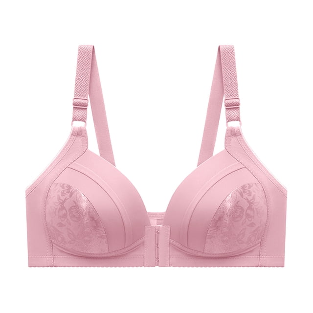 Timegard Front Closure Bras for Women Full Coverage Adjustable Strap No Underwire Bras Seniors Bras