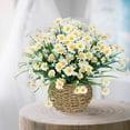thumbnail image 4 of TETOU 4 Bundles Artificial Daisies Flowers for Garden UV Resistant Fake Greenery for Window Indoor Home Office Decoration(White), 4 of 7