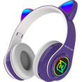 thumbnail image 3 of Audifonos Gamer Bluetooth Necnon Nbh-07 Oreja Gato purpura Unitalla NECNON NBH-07, 3 of 5