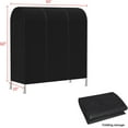 thumbnail image 3 of 60'' Garment Rack Cover Dustproof Clothes Rack Cover Breathable Garment Bags Protector Wardrobe Cover with 2 Durable Zippers for Garment Rack, Black, (Rack Not Included), 3 of 12
