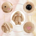 thumbnail image 3 of Bunny Stuffed Animal, 17.71in Cute Rabbit Plush, Easter Decor Gift Soft Bunny Plush Long Ear Stuffed Animal (Pink), 3 of 5