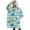 LightBlue Cartoon Dinosaurs-1, variant on Oversized Wearable Blanket Hoodie,LightBlue Cartoon Dinosaurs Trees Pattern Sherpa Blanket Hoodie with Super Pockets,Super Warm Fuzzy Pullover for Women & Men