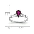 thumbnail image 2 of Solid 14k White Gold 6x4mm Pear Rhodolite Garnet January Red Gemstone Engagement Ring Size 5, 2 of 3