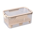 thumbnail image 1 of Contenedor de comida para acampar refrigerado con hielo, bandeja para servir frutas, contenedor hermético para almacenar frutas, caja para refrigerios Beige, 1 of 8