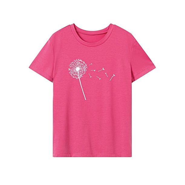 Camiseta de Mujer, Camiseta Básica, Camisa Clásica Y Elegante con Cuello Redondo para Viajes, Mujer SG
