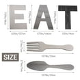 thumbnail image 6 of EAT Sign, Fork and Spoon Wall Decor, Rustic Wood Eat Decoration,Decoration Hang Wood Letters for Wall Art(Gray), 6 of 6