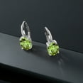 thumbnail image 4 of Gem Stone King 6.00 Ct Oval Green Peridot 925 Sterling Silver Earrings, 4 of 4