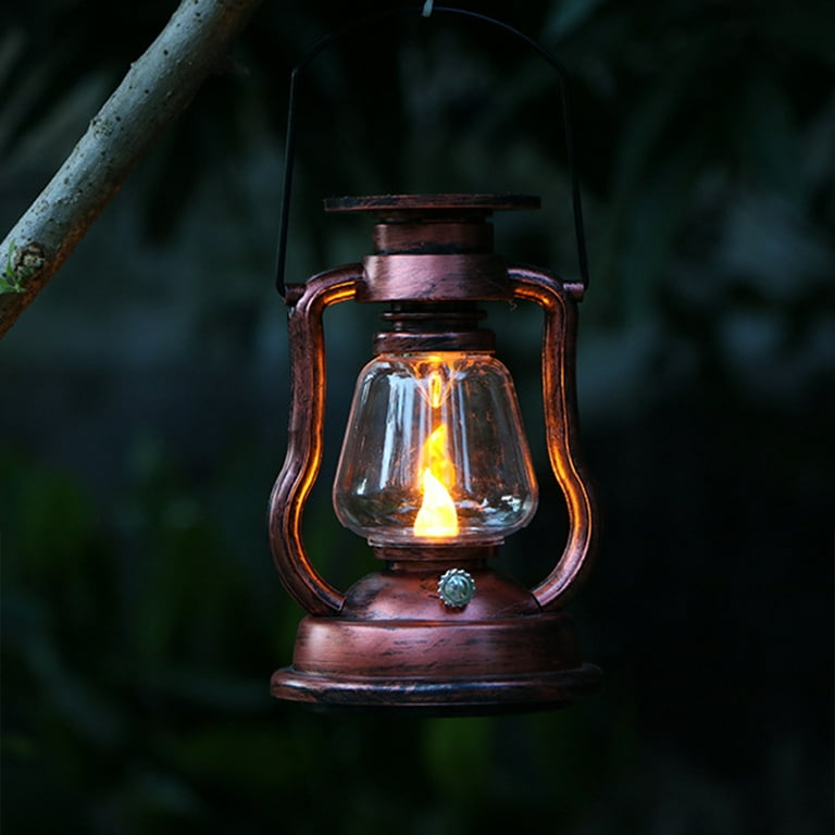 Happy Date LED Vintage Lantern Flickering Flame, Outdoor Lanterns