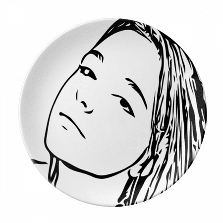 

Simple Occident Vogue Frail Portrait Plate Decorative Porcelain Salver Tableware Dinner Dish