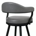 thumbnail image 2 of Armen Living Indoor Amador 30" Bar Height Barstool in a Black Powder Coated Finish and Vintage Gray Faux Leather, 2 of 6