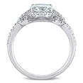 thumbnail image 4 of Everly Women's Aquamarine 10K White Gold Engagement Ring, 4 of 8