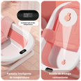 thumbnail image 2 of Tina de Baño Plegable Con Soporte y Cojín Antideslizante y Termómetro Visual Rosa para Bebé, 2 of 7
