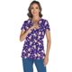 thumbnail image 3 of Scrub Tops LOMON con cuello en V estampado de suaves dibujos animados de animales XXL, 3 of 6