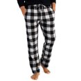 thumbnail image 1 of Hanes Mens Micro Fleece Pant, XL, Dark Grey Buffalo Plaid, 1 of 2