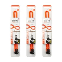 Nite Ize Gear Tie Loopable Twist Tie - Reusable & Flexible Twist Ties - Bendable Cable Ties for Gear & Cords - Loopable Ties for Secure Fastening - 18", Bright Orange (3 Pack)