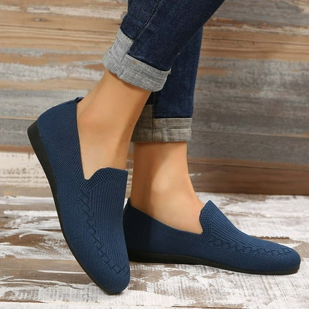 

Pejock Women s Loafers Womens Slip-Ons Sneakers Ladies Fashion Canvas Sneakers Solid Round-Toe Flats Shoes Lightweight Soft Sneakers Casual Shoes Non Slip Comfortable & Light-Weight Shoes