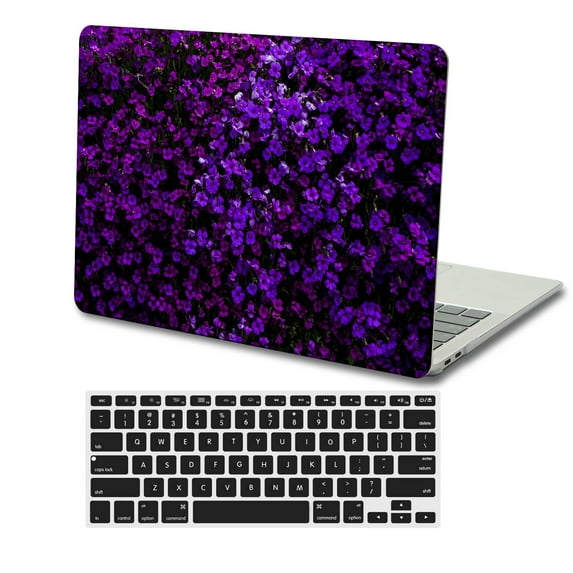 KSK KAISHEK Plastic Hard Case Compatible 2018 - 2022 Release MacBook Air 13" Touch ID + Black Keyboard Cover Model: A2337 m1/A2179/A1932 Flower 0211