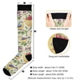thumbnail image 3 of FORMRS Womens Knee High Socks Casual Long Thick Travel Daily Wear, 2 Pairs, Birds with Strawberries, 3 of 6