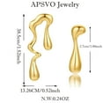 thumbnail image 4 of APSVO Gold and Silver Drop Earrings Set for Women,Melting Statement Unique Chunky Dangle Earring Irregular Waterdrop Teardrop Earrings Trendy Jewelry Anniversary Valentine's Day Christmas Gift, 4 of 6