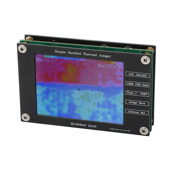 "Compact 2.8" LCD Thermal Imaging Camera with 320x240 Resolution & -40°C to 300°C Range"
"Portable Infrared Thermometer with 8Hz Refresh Rate & USB-C Charging for Industrial Use"
"Handheld
