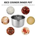 thumbnail image 4 of KAKOWELY Doublure de Cuiseur à Riz Casserole Intérieure de Cuiseur Électrique Casserole en Acier Inoxydable Accessoire de Cuiseur à Riz,8.66"X8.66"X5.2", 4 of 5