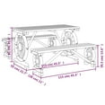 thumbnail image 4 of vidaXL 3 Piece Garden Dining Set Solid Wood Fir, 4 of 5