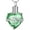 Green, variant on Crystal Heart Cremation Jewelry for Ashes Urn Necklace for Ashes of Loved One-Always on my mind forever in my heart