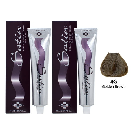 Satin Haircolor 4G Golden Brown (Pack of 2)