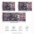 thumbnail image 4 of Dailycode Satin Pillow Case King Silk Pillow Cover for Hair and Skin Envelope Closure Raccoon Egg Flower 20"x40", 4 of 9