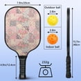 thumbnail image 3 of Pickleball Paddles Set,Pioneer Flower Floral Print Pattern Fiberglass Surface Pickleball Racket Set with 2 Indoor Outdoor Pickleball Balls and Pickleball Bag,Pickle-ball Equipment, 3 of 6