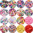 thumbnail image 2 of 30 unids/lote de cuentas de arcilla polimérica rosa, cuentas espaciadoras bonitas de flor de Tai Chi para fabricación de joyería, accesorios de pulsera Diy, 2 of 5