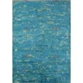 thumbnail image 1 of Ahgly Company Indoor Rectangle Mid-Century Modern Blue Oriental Area Rugs, 5' x 8', 1 of 6