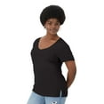 thumbnail image 3 of Hanes Originals Women's Raw Edge V-Neck T-Shirt, 3 of 7
