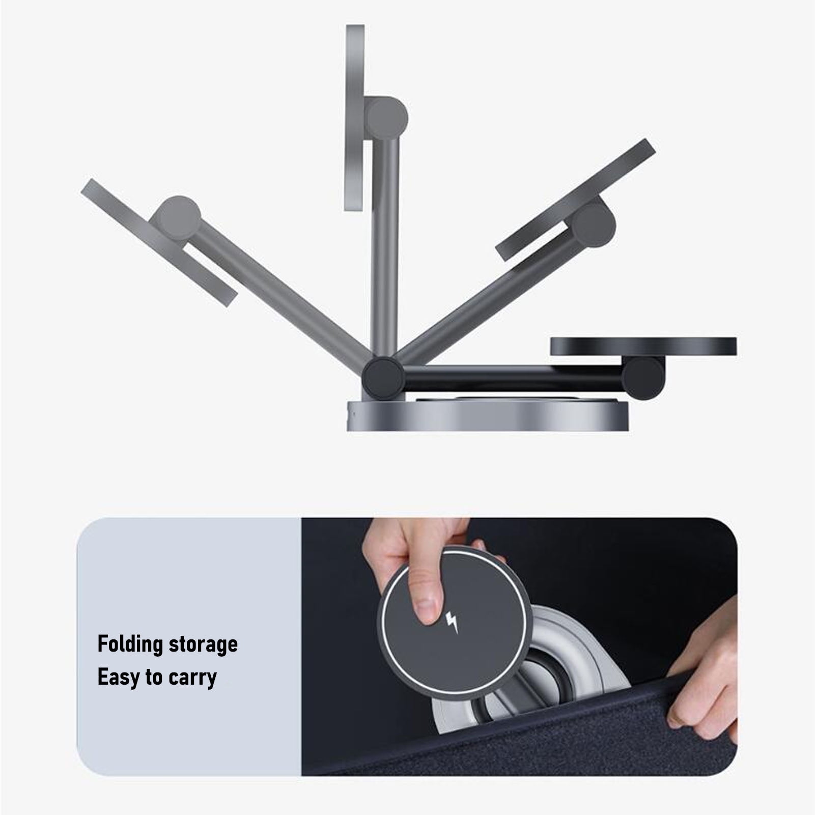 Suodoka Magnetic Wireless Charger Station 3-in-1 Fast Wireless Charging Stand compatible with iPhone 16/15/14/13/12 Pro Max, Apple Watch, AirPods (5.51x3.54x1.97 inches / 14x9x5 cm, Black)