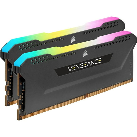 Corsair Vengeance RGB Pro SL 16GB [2x8GB] DDR4 DRAM 3200MHz C16 Memory Kit - Black (cmh16gx4m2e3200c16)