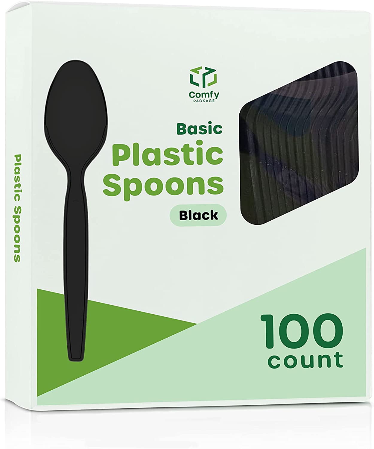 Comfy Package Basic Plastic Spoons Heavy Duty Disposable Utensils