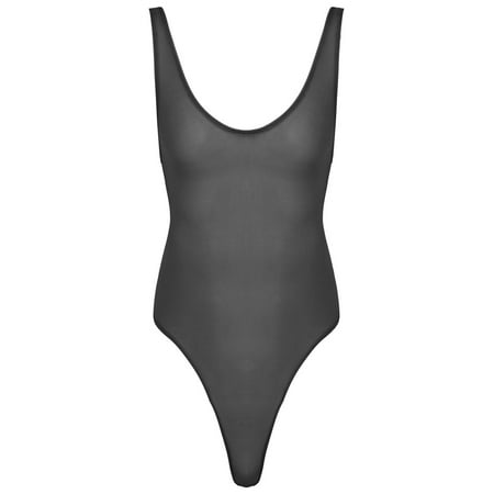 

YiZYiF Mens One-piece High Cut Thong Leotard Ultra-thin Undershirts Lingerie Nightwear