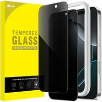 JETech Privacy Screen Protector for iPhone 16 Pro 6.3-Inch, Anti-Spy Tempered Glass Film with Easy Installation Tool, 2-Pack