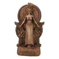 Red Clay Finish Pagan Wicca Deity Hecate With She Dogs Triple Goddess Figurine