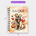 thumbnail image 5 of Hello Fall Labrador Retriever Scarf Welcome Autumn with Leaves Pumpkins Spiral Bound Journal Lab Dog Lover Gifts 5x7in Spiral Notebook - 00011, 5 of 5